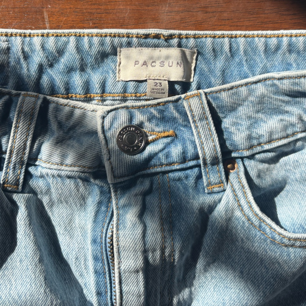 PacSun Light Blue Denim Mini Skirt